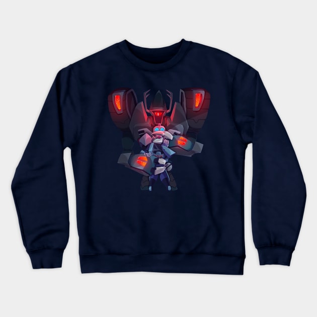 Transformers Animated - Shockwave & Blurr Crewneck Sweatshirt by candychameleon